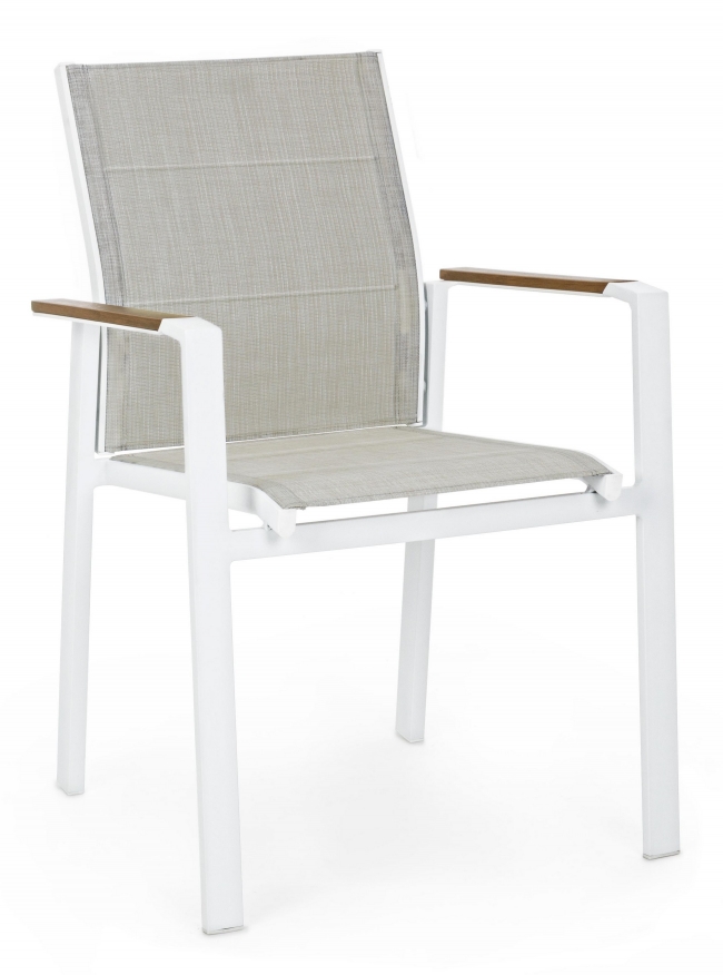  Πολυθρόνα Αλουμινίου Textilene Kubic White από την εταιρία Epilegin. 