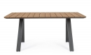  Τραπέζι Αλουμινίου & Polywood Elias Charcoal 160X90cm 