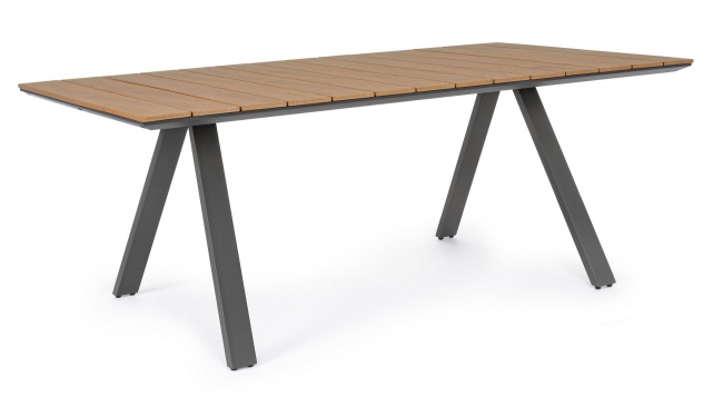  Τραπέζι Αλουμινίου & Polywood Elias Charcoal 200X100cm από την εταιρία Epilegin. 
