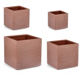  Set  4pcs "Tressage" Terracotta 24x24x24cm & 30x30x30cm & 37x37x37cm & 43,5x43,5x44cm 