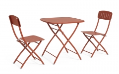  Bistro Set 3pcs ������� & 2 �������� "Yvonne" Terracotta 