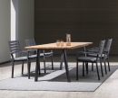  Τραπέζι Wood & Steel Table Oslo Charcoal 160X90cm 