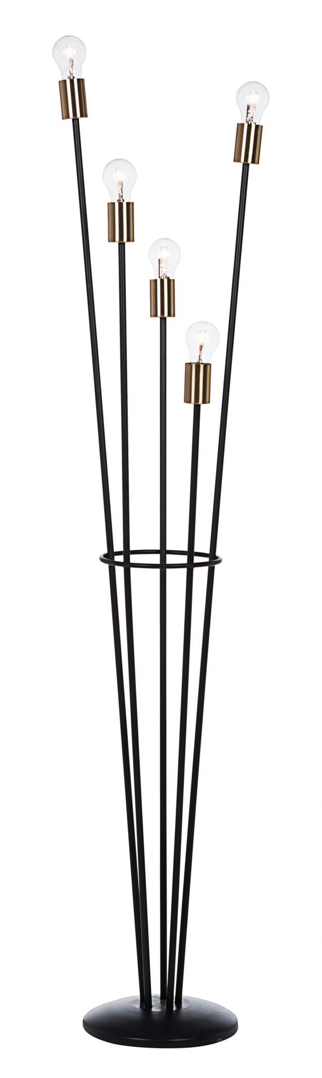  TORCH BLACK FLOOR LAMP 5BULBS H155    Epilegin. 