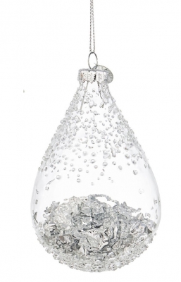 Χριστουγεννιάτικηο γυάλινο διακοσμητικό σταγόνα διάφανο με ασημί 10εκ από την εταιρία Epilegin. Χριστουγεννιάτικηο γυάλινο διακοσμητικό σταγόνα διάφανο με ασημί 10εκ από την εταιρία Epilegin.