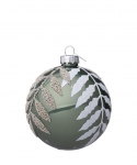 Χριστουγεννιάτικη μπάλα γυάλινη "Vischio Leave" 8εκ 