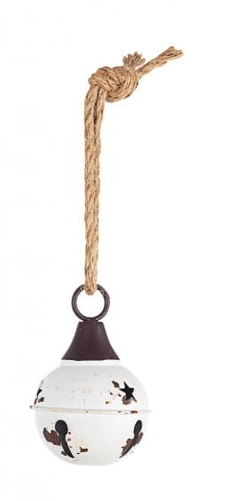 Χριστουγεννιάτικο κρεμαστό μεταλλικό κουδουνάκι λευκό 7,6x10,8εκ από την εταιρία Epilegin. Χριστουγεννιάτικο κρεμαστό μεταλλικό κουδουνάκι λευκό 7,6x10,8εκ από την εταιρία Epilegin.