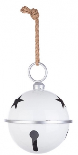 Χριστουγεννιάτικο μεταλλικό κουδούνι λευκό Φ17,8x25εκ από την εταιρία Epilegin. Χριστουγεννιάτικο μεταλλικό κουδούνι λευκό Φ17,8x25εκ από την εταιρία Epilegin.