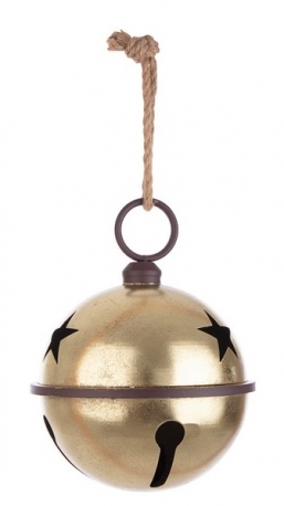 Χριστουγεννιάτικο μεταλλικο κουδούνι κρεμαστό χρυσό Φ25.4Χ33εκ από την εταιρία Epilegin. Χριστουγεννιάτικο μεταλλικο κουδούνι κρεμαστό χρυσό Φ25.4Χ33εκ από την εταιρία Epilegin.