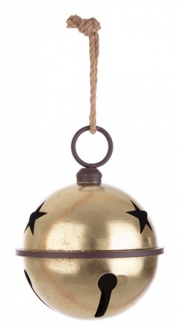 Χριστουγεννιάτικο μεταλλικό κουδούνι κρεμαστό χρυσό Φ17.8Χ25εκ από την εταιρία Epilegin. Χριστουγεννιάτικο μεταλλικό κουδούνι κρεμαστό χρυσό Φ17.8Χ25εκ από την εταιρία Epilegin.