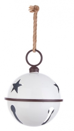 Χριστουγεννιάτικο μεταλλικό κουδούνι κρεμαστό άσπρο Φ17.8Χ25εκ από την εταιρία Epilegin. Χριστουγεννιάτικο μεταλλικό κουδούνι κρεμαστό άσπρο Φ17.8Χ25εκ από την εταιρία Epilegin.