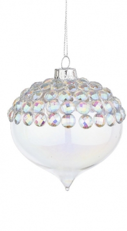 Χριστουγεννιάτικο γυάλινο διακοσμητικό βολβός διάφανο με πετρέδια 8εκ από την εταιρία Epilegin. Χριστουγεννιάτικο γυάλινο διακοσμητικό βολβός διάφανο με πετρέδια 8εκ από την εταιρία Epilegin.