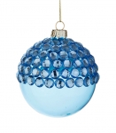  Χριστουγεννιάτικη μπάλα γυάλινη "Jewel Blue" 8εκ 