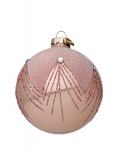  Χριστουγεννιάτικη μπάλα γυάλινη "Glaring Pink" 8εκ 