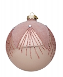  Χριστουγεννιάτικη μπάλα γυάλινη "Glaring Pink" 10εκ 