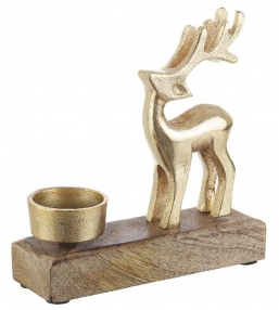 Χριστουγεννιάτικο ξύλινο/μεταλλικό διακοσμητικό κηροπήγιο φυσικό-χρυσό από την εταιρία Epilegin. Χριστουγεννιάτικο ξύλινο/μεταλλικό διακοσμητικό κηροπήγιο φυσικό-χρυσό από την εταιρία Epilegin.