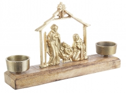 Χριστουγεννιάτικο ξύλινο/μεταλλικό διακοσμητικό κηροπήγιο φυσικό-χρυσό από την εταιρία Epilegin. Χριστουγεννιάτικο ξύλινο/μεταλλικό διακοσμητικό κηροπήγιο φυσικό-χρυσό από την εταιρία Epilegin.