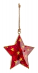  Χριστουγεννιάτικο μεταλλικό κρεμαστό στολίδι μπάλα αστέρι 10εκ 
