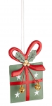  Χριστουγεννιάτικο μεταλλικό δωράκι με κουδούνι πράσινο 6Χ9εκ 