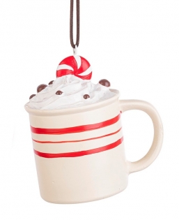 Χριστουγεννιάτικο polyresin κρεμαστο Bistrot cup λευκό 9εκ  από την εταιρία Epilegin. Χριστουγεννιάτικο polyresin κρεμαστο Bistrot cup λευκό 9εκ  από την εταιρία Epilegin.