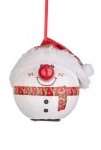  Χριστουγεννιάτικη πλαστική μπάλα χιονάνθρωπος με φωτιζόμενη μύτη 8εκ 