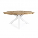    & Teak Round "Palmdale" White 16077cm 