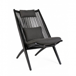 Πολυθρόνα Lounge Αλουμινίου & Rope Aloha Black 66X84X98cm από την εταιρία Epilegin. Πολυθρόνα Lounge Αλουμινίου & Rope Aloha Black 66X84X98cm από την εταιρία Epilegin.