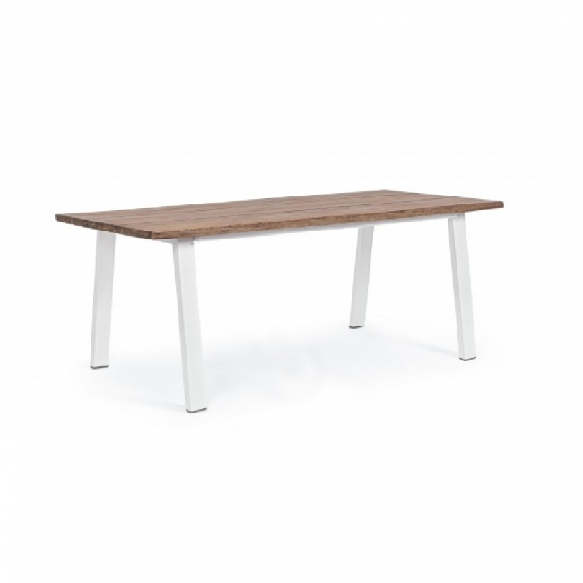   Wood & Steel Table Oslo White 200X100cm    Epilegin. 