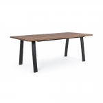   Wood & Steel Table Oslo Charcoal 200X100cm 