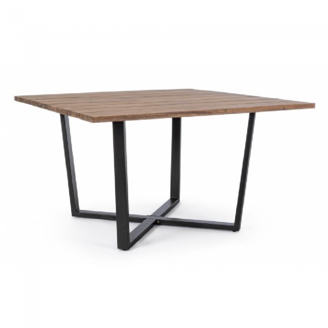  Τραπέζι Wood & Steel Table Helsinki Charcoal 130X130cm από την εταιρία Epilegin. 