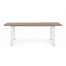  Τραπέζι Wood & Steel Table Oslo White 200X100cm 