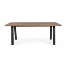  Τραπέζι Wood & Steel Table Oslo Charcoal 200X100cm 