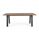   Wood & Steel Table Oslo Charcoal 200X100cm 