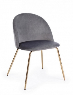 TANYA DARK GREY VELVET CHAIR    Epilegin.