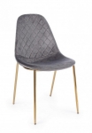  TERRY DARK GREY VELVET CHAIR 