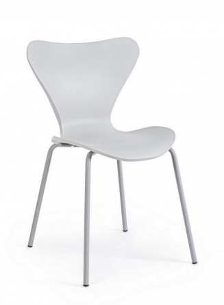 Tessa Light Grey Chair W-Match Col.Legs