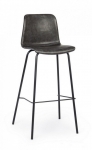  KYRA GREY VINTAGE PU BAR STOOL 