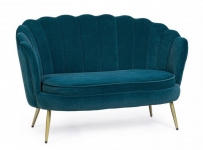  GILIOLA BLUE PEACOCK SOFA 2 SEATS 