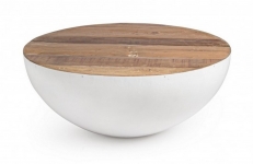   Lancaster White Coffee Table D90x38cm 