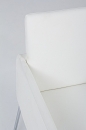  Μεταλλική πολυθρόνα "Sixty" με πολυεστερική επένδυση λευκό 60x54x80.5εκ 