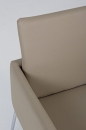  Μεταλλική πολυθρόνα "Sixty" με πολυεστερική επένδυση μπεζ 60x54x80.5εκ 