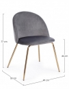  TANYA DARK GREY VELVET CHAIR 