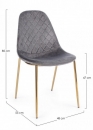  TERRY DARK GREY VELVET CHAIR 