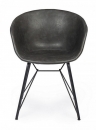  WARHOL GREY VINTAGE PU CHAIR 