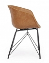  WARHOL BROWN VINTAGE PU CHAIR 