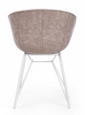  WARHOL BEIGE VINTAGE PU WHITE FRAMECHAIR 