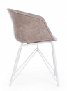  WARHOL BEIGE VINTAGE PU WHITE FRAMECHAIR 