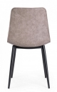  KYRA BEIGE VINTAGE PU BLACK FRAME CHAIR 