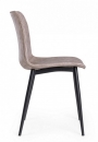  KYRA BEIGE VINTAGE PU BLACK FRAME CHAIR 