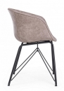  WARHOL BEIGE VINTAGE PU BLACK FRAMECHAIR 