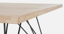  Ξύλινο τραπέζι με μεταλλικά πόδια "District" φυσικό 160x90x76εκ 